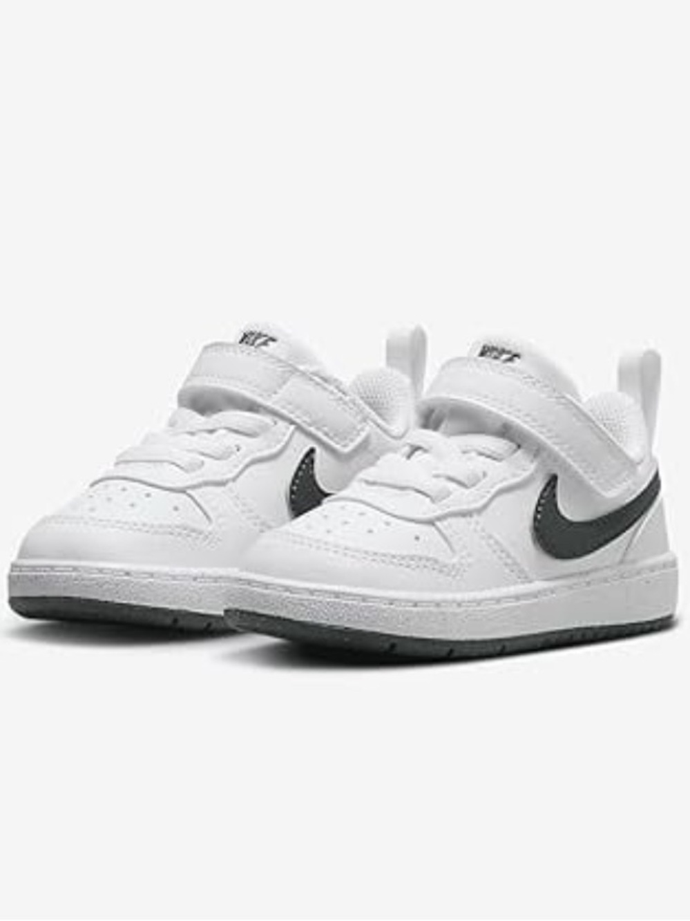 Nike Toddler Borough White Sneakers with Vintage Green Swoosh DV-5458 Size 8C